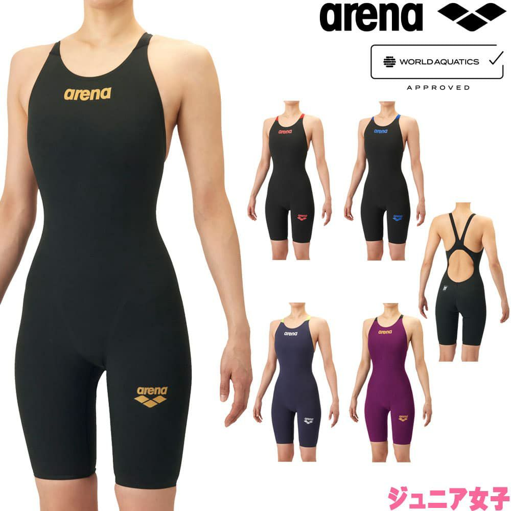 アリーナARENA競泳水着ジュニア女子WA承認モデルAQUAFORCEFUSION-ONEAQUAFORCEFILMONEレーシングワンピーススパッツオープンバックハーフレッグオールインワン2026年春夏モデルAS6SRC10Gfinaマークあり