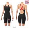 アリーナARENA競泳水着ジュニア女子WA承認モデルAQUAFORCEFUSION-ONEAQUAFORCEFILMONEレーシングワンピーススパッツオープンバックハーフレッグオールインワン2026年春夏モデルAS6SRC10Gfinaマークあり