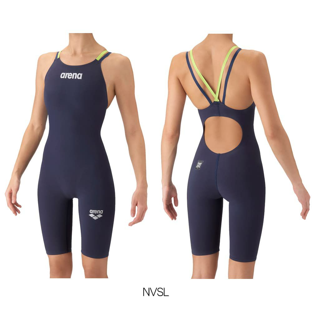 アリーナARENA競泳水着レディースWA承認モデルダブルストラップAQUAFORCEFUSION-ONEAQUAFORCEFILMONEレーシングワンピーススパッツオープンバックハーフレッグオールインワン2026年春夏モデルAS6SRC11Lfinaマークあり