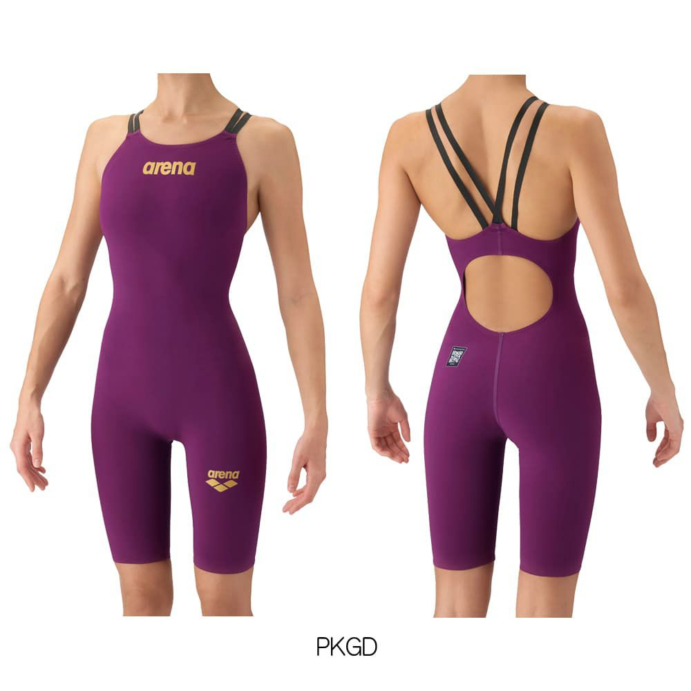 アリーナARENA競泳水着レディースWA承認モデルダブルストラップAQUAFORCEFUSION-ONEAQUAFORCEFILMONEレーシングワンピーススパッツオープンバックハーフレッグオールインワン2026年春夏モデルAS6SRC11Lfinaマークあり