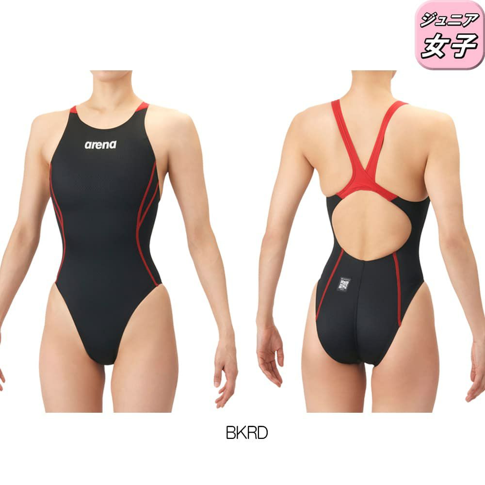 アリーナARENA競泳水着ジュニア女子WA承認モデルAQUAADVANCEDAQUAXTREMEレーシングワンピースオープンバック2026年春夏モデルAS6SRC21Gfinaマークあり