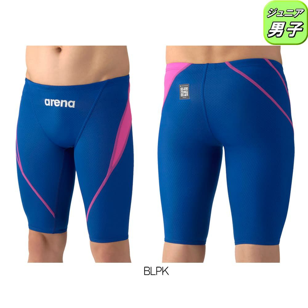 アリーナARENA競泳水着ジュニア男子WA承認モデルAQUAADVANCEDAQUAXTREMEレーシングスパッツハーフレッグ2026年春夏モデルAS6SRC27Bfinaマークあり