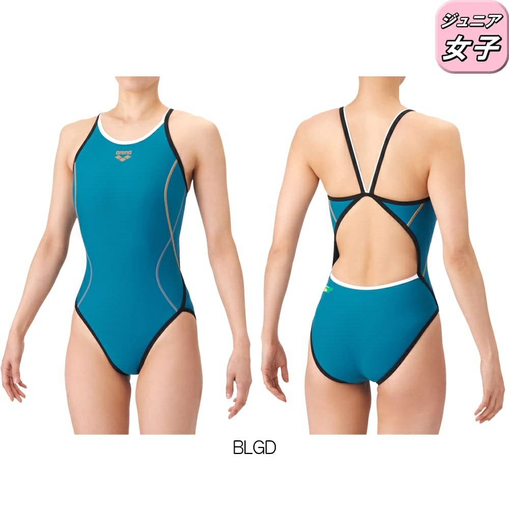 アリーナARENA競泳水着練習用水着ジュニア女子タフスーツタフスキンEトレーニングワンピースオープンバック競泳練習水着2026年春夏モデルAS6SWM01G