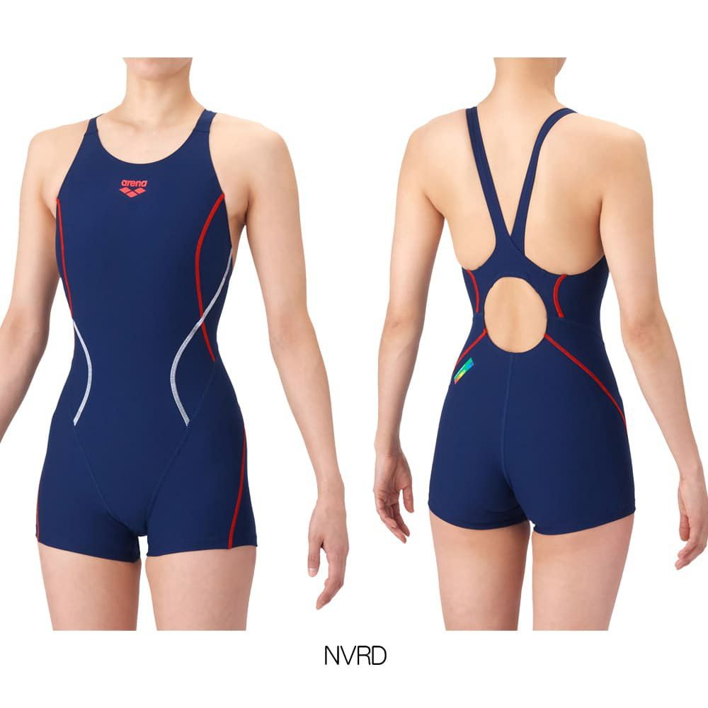 アリーナARENA競泳水着練習用水着レディースタフスーツタフスキンEトレーニングワンピーススパッツオープンバックミドルレッグオールインワン競泳練習水着2026年春夏モデルAS6SWM03L