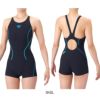 アリーナARENA競泳水着練習用水着レディースタフスーツタフスキンEトレーニングワンピーススパッツオープンバックミドルレッグオールインワン競泳練習水着2026年春夏モデルAS6SWM03L