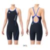 アリーナARENA競泳水着練習用水着レディースタフスーツタフスキンEトレーニングワンピーススパッツオープンバックハーフレッグオールインワン競泳練習水着2026年春夏モデルAS6SWM06L