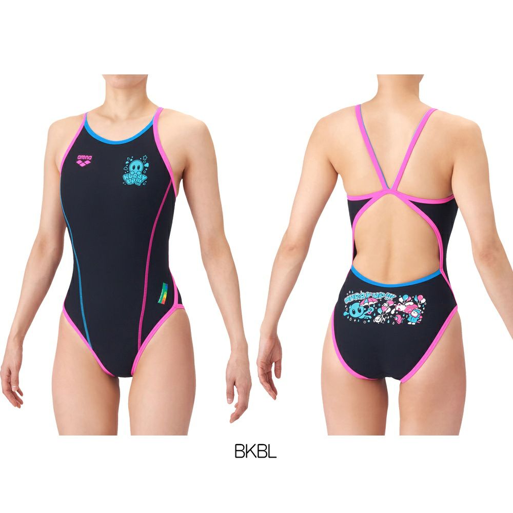 アリーナARENA競泳水着練習用水着レディースタフスーツアリーナくんタフスキンEトレーニングワンピースオープンバック競泳練習水着2026年春夏モデルAS6SWM10L