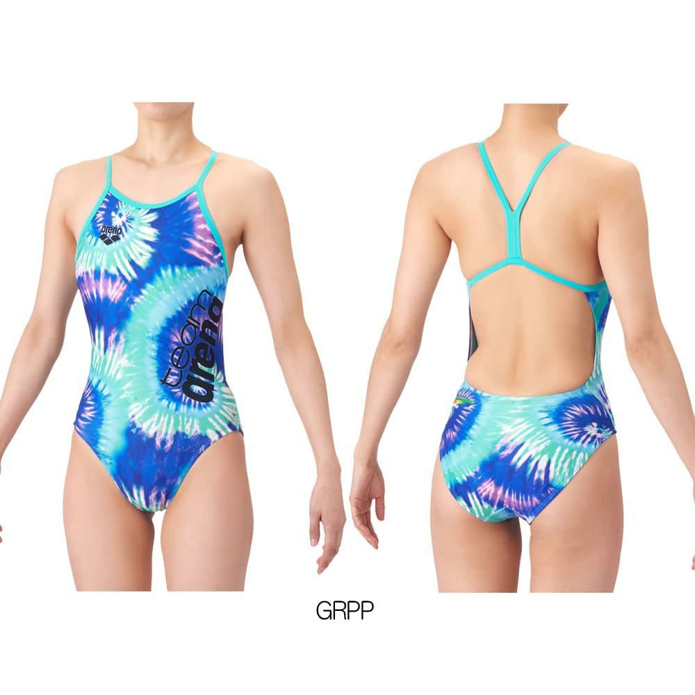 アリーナARENA競泳水着練習用水着レディースタフスーツタフスキンT2Eteamarenaトレーニングワンピースオープンバックオールインワン競泳練習水着2026年春夏モデルAS6SWM12L