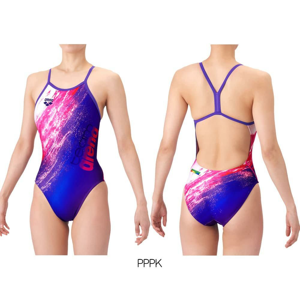 アリーナARENA競泳水着練習用水着レディースタフスーツタフスキンT2Eteamarenaトレーニングワンピースオープンバックオールインワン競泳練習水着2026年春夏モデルAS6SWM12L