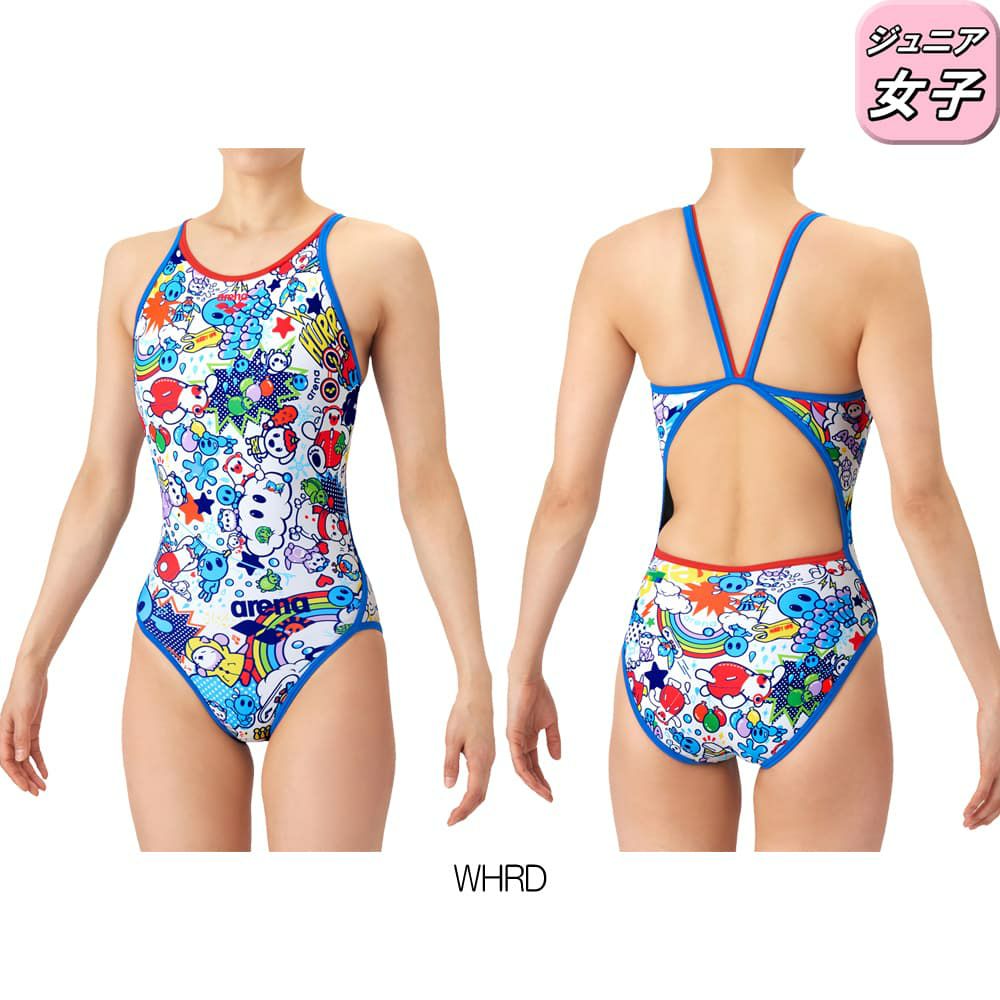 アリーナARENA競泳水着練習用水着ジュニア女子タフスーツアリーナくんタフスキンEPトレーニングワンピースオープンバック競泳練習水着2026年春夏モデルAS6SWM26G