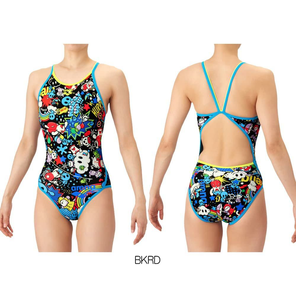 アリーナARENA競泳水着練習用水着レディースタフスーツアリーナくんタフスキンEPトレーニングワンピースオープンバック競泳練習水着2026年春夏モデルAS6SWM26L