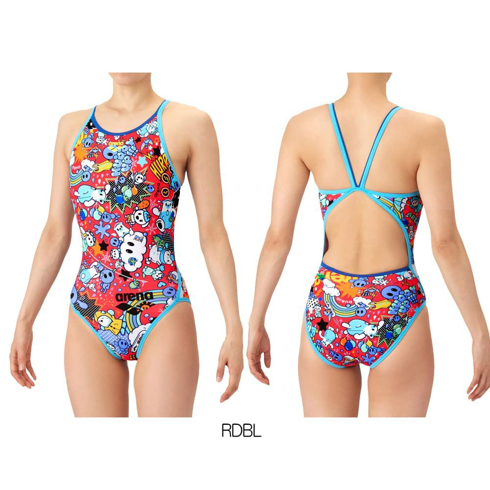 アリーナARENA競泳水着練習用水着レディースタフスーツアリーナくんタフスキンEPトレーニングワンピースオープンバック競泳練習水着2026年春夏モデルAS6SWM26L