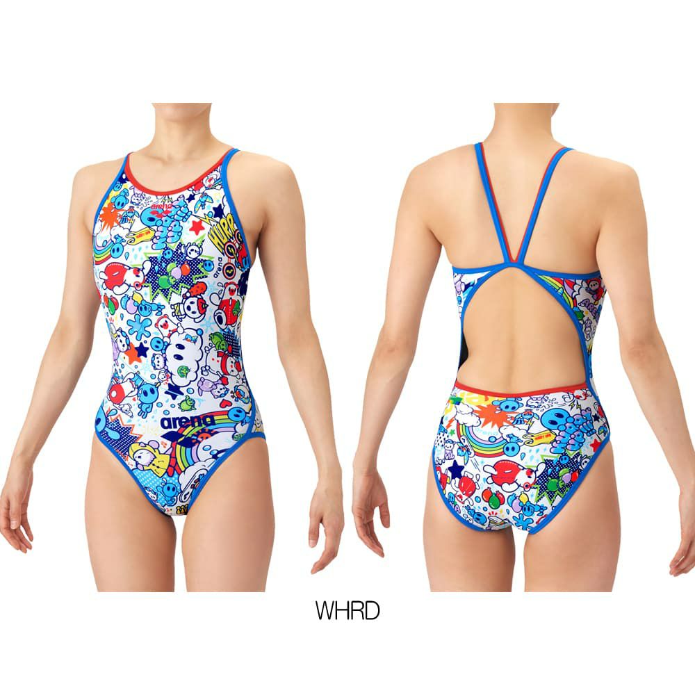 アリーナARENA競泳水着練習用水着レディースタフスーツアリーナくんタフスキンEPトレーニングワンピースオープンバック競泳練習水着2026年春夏モデルAS6SWM26L