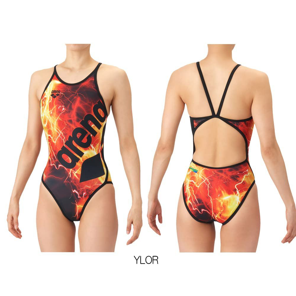 アリーナARENA競泳水着練習用水着レディースタフスーツタフスキンT2Eトレーニングワンピースオープンバック競泳練習水着2026年春夏モデルAS6SWM28L