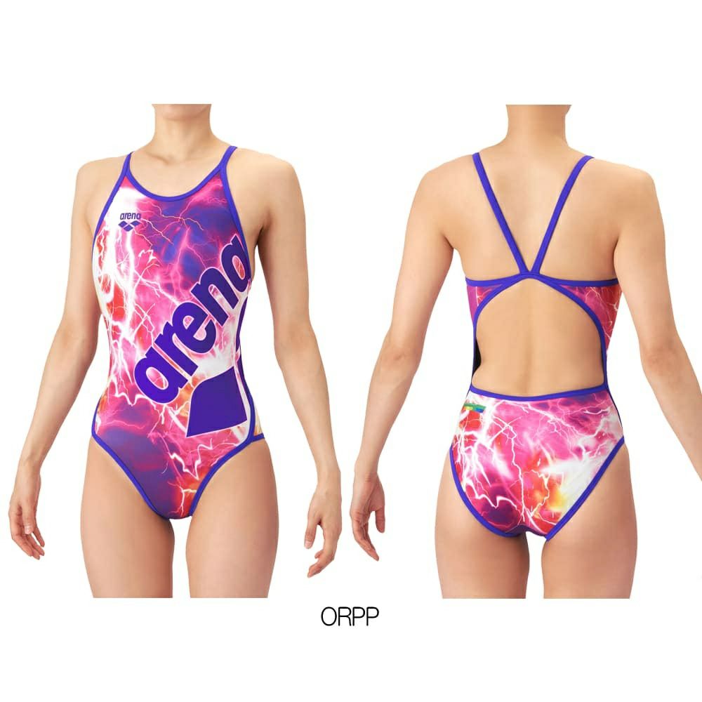 アリーナARENA競泳水着練習用水着レディースタフスーツタフスキンT2Eトレーニングワンピースオープンバック競泳練習水着2026年春夏モデルAS6SWM28L