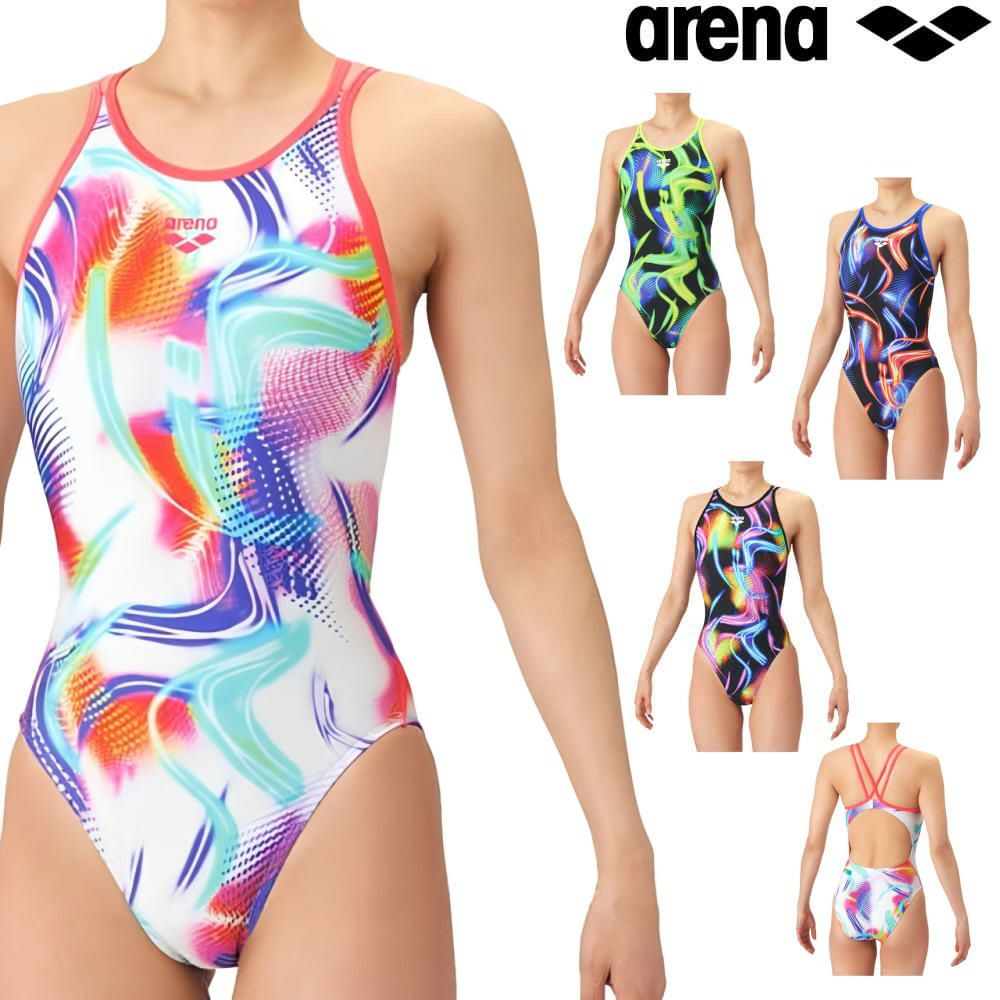 アリーナARENA競泳水着練習用水着レディースタフスーツタフスキンT2Eトレーニングワンピースオープンバック競泳練習水着2026年春夏モデルAS6SWM34L