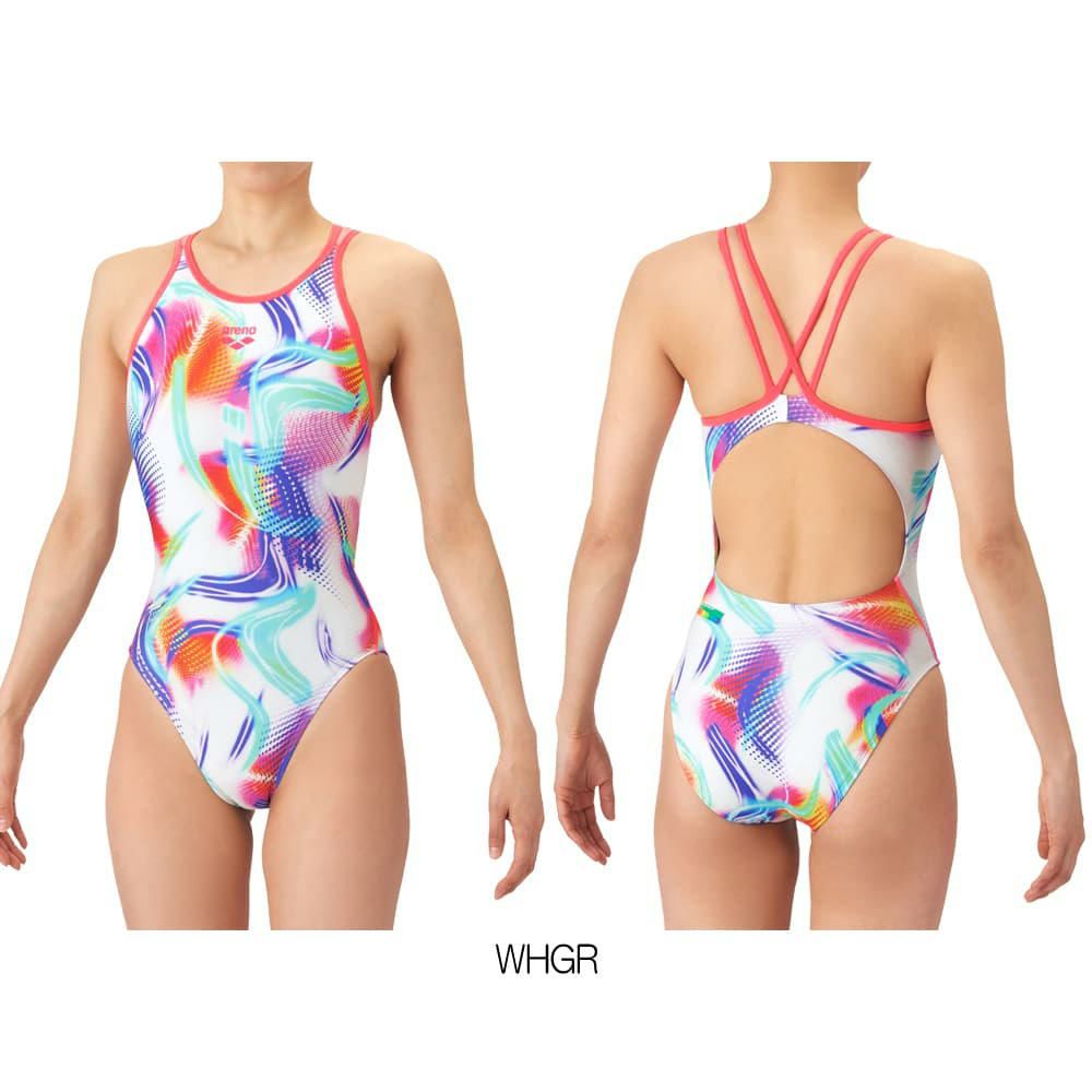 アリーナARENA競泳水着練習用水着レディースタフスーツタフスキンT2Eトレーニングワンピースオープンバック競泳練習水着2026年春夏モデルAS6SWM34L
