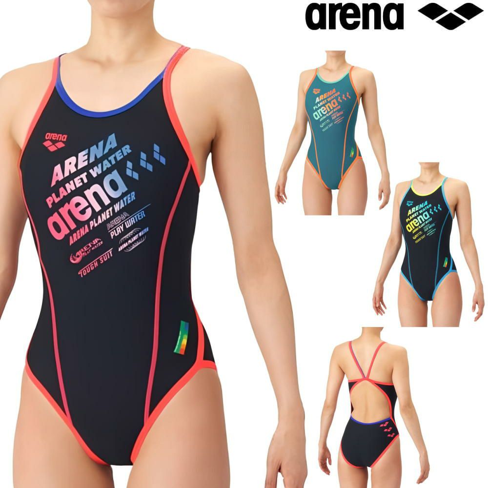 アリーナARENA競泳水着練習用水着レディースタフスーツタフスキンEトレーニングワンピースオープンバック競泳練習水着2026年春夏モデルAS6SWM38L