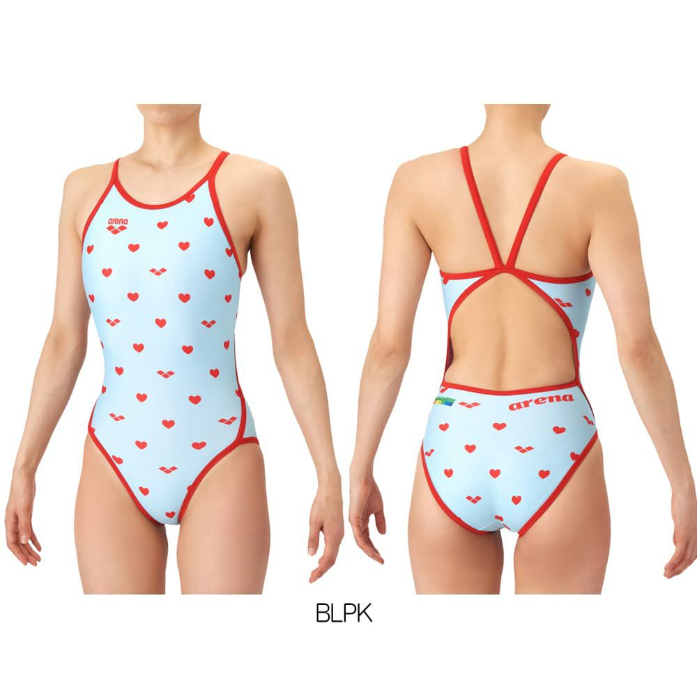 アリーナARENA競泳水着練習用水着レディースタフスーツタフスキンT2Eトレーニングワンピースオープンバック競泳練習水着2026年春夏モデルAS6SWM43L