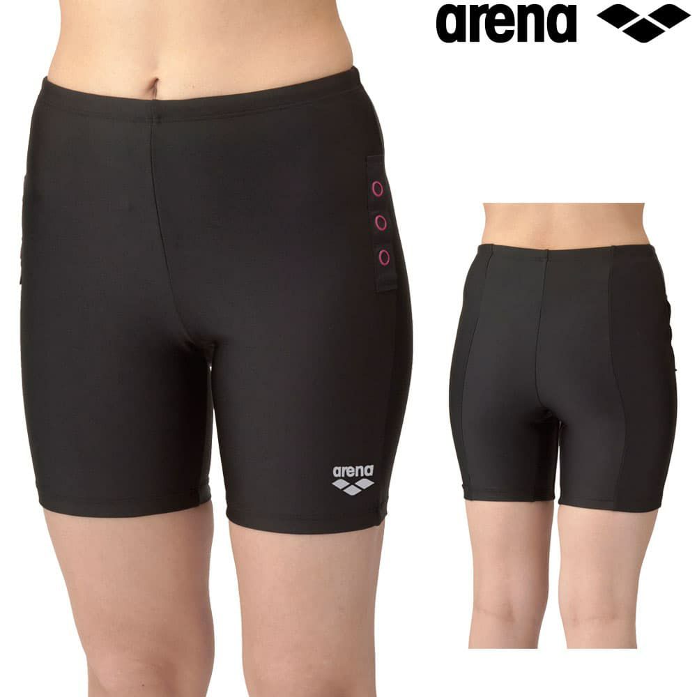 アリーナARENAフィットネス水着レディースダブルエステルフィットネスパンツミドルレッグ2026年春夏モデルAS5SWF57L