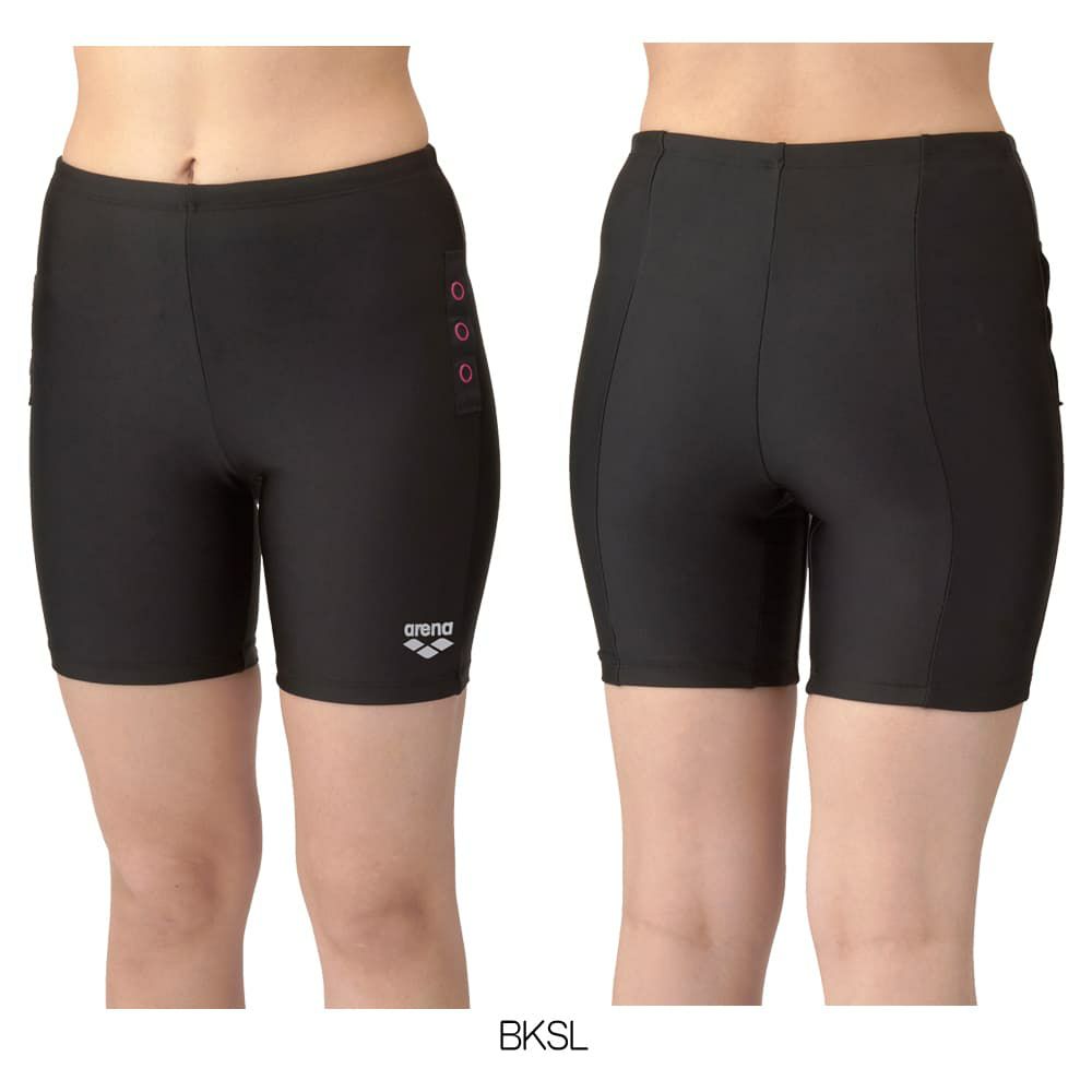 アリーナARENAフィットネス水着レディースダブルエステルフィットネスパンツミドルレッグ2026年春夏モデルAS5SWF57L