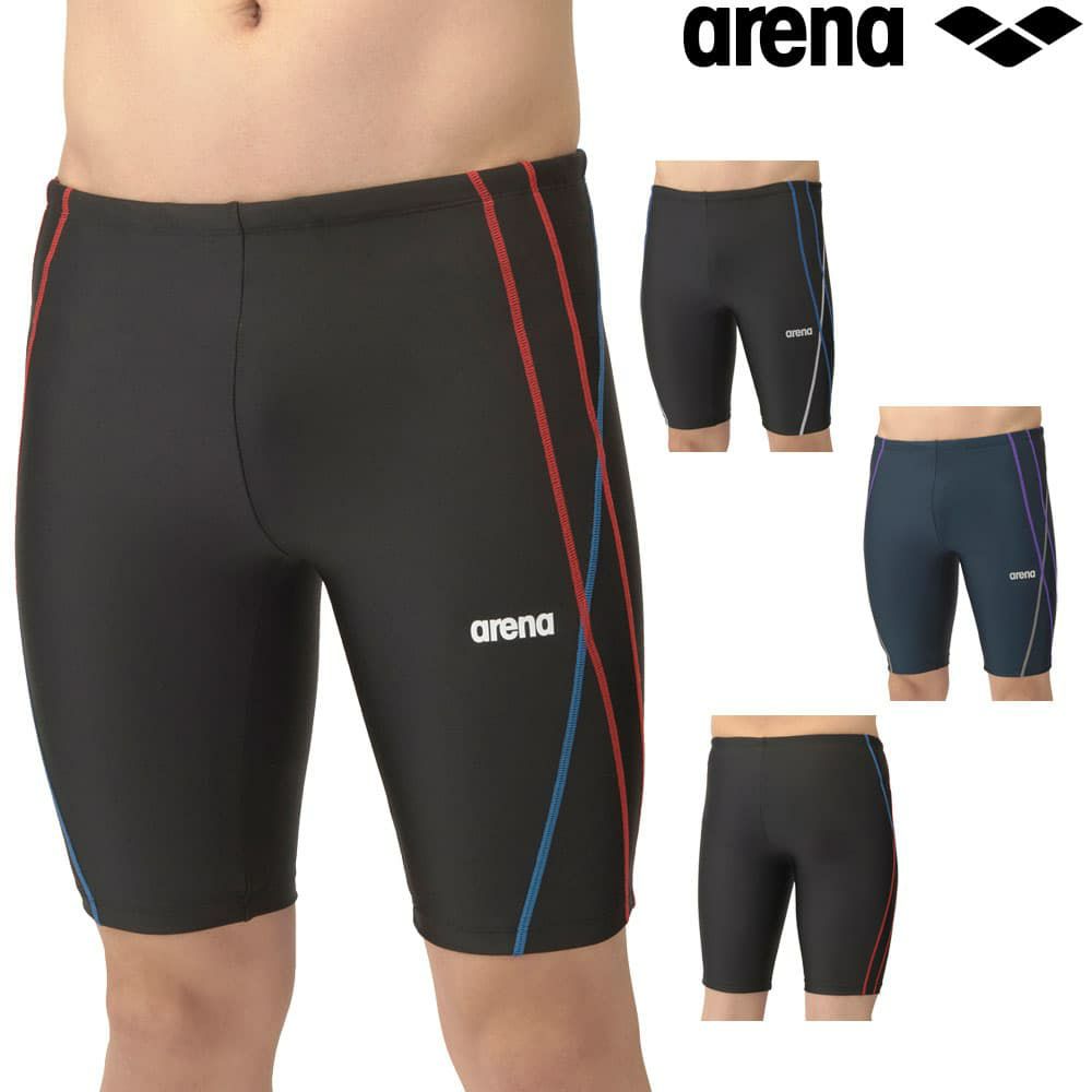 アリーナARENAフィットネス水着メンズAQUAEXAダブルエステルフィットネススパッツハーフレッグ2026年春夏モデルAS5SWF64M