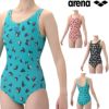 アリーナARENAフィットネス水着レディースダブルエステルフィットネスワンピースUバック差し込みパッドパッド付き2026年春夏モデルAS6SWF21L