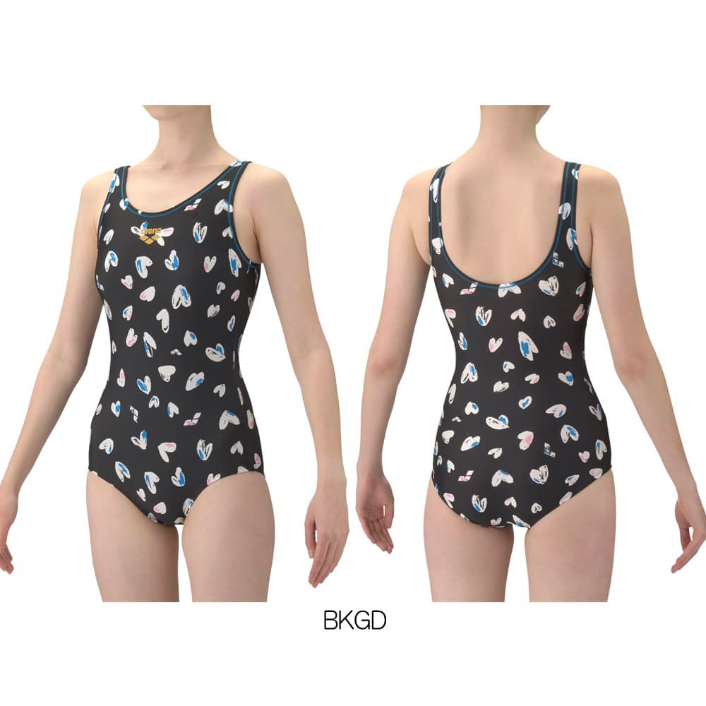 アリーナARENAフィットネス水着レディースダブルエステルフィットネスワンピースUバック差し込みパッドパッド付き2026年春夏モデルAS6SWF21L