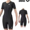 アリーナARENAフィットネス水着レディースすらっとセパダブルエステルフィットネスセパレートカバーバックハーフレッグ差し込みパッドパッド付き2026年春夏モデルAS6SWF48L