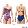 アリーナARENA競泳水着練習用水着レディースディズニー“ミッキー”タフスーツタフスキンT2Eトレーニングワンピースオープンバック競泳練習水着2026年春夏モデルAS6SWM50L