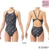 アリーナARENA競泳水着練習用水着ジュニア女子ディズニー“ミッキー”タフスーツタフスキンT2Eトレーニングワンピースオープンバック競泳練習水着2026年春夏モデルAS6SWM51G