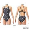アリーナARENA競泳水着練習用水着レディースディズニー“ミッキー”タフスーツタフスキンT2Eトレーニングワンピースオープンバック競泳練習水着2026年春夏モデルAS6SWM51L