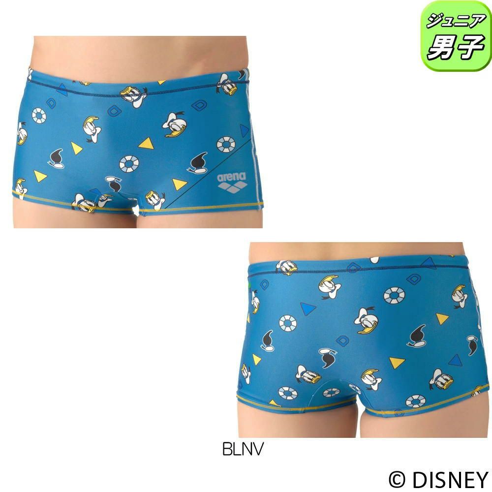 アリーナARENA競泳水着練習用水着ジュニア男子ディズニー“ミッキー”タフスーツタフスキンT2Eトレーニングスパッツショートレッグ競泳練習水着2026年春夏モデルAS6SWM53B