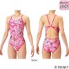アリーナARENA競泳水着練習用水着ジュニア女子タフスーツディズニー『おしゃれキャット』“マリー”タフスキンEPトレーニングワンピースオープンバック競泳練習水着2026年春夏モデルAS6SWM54G