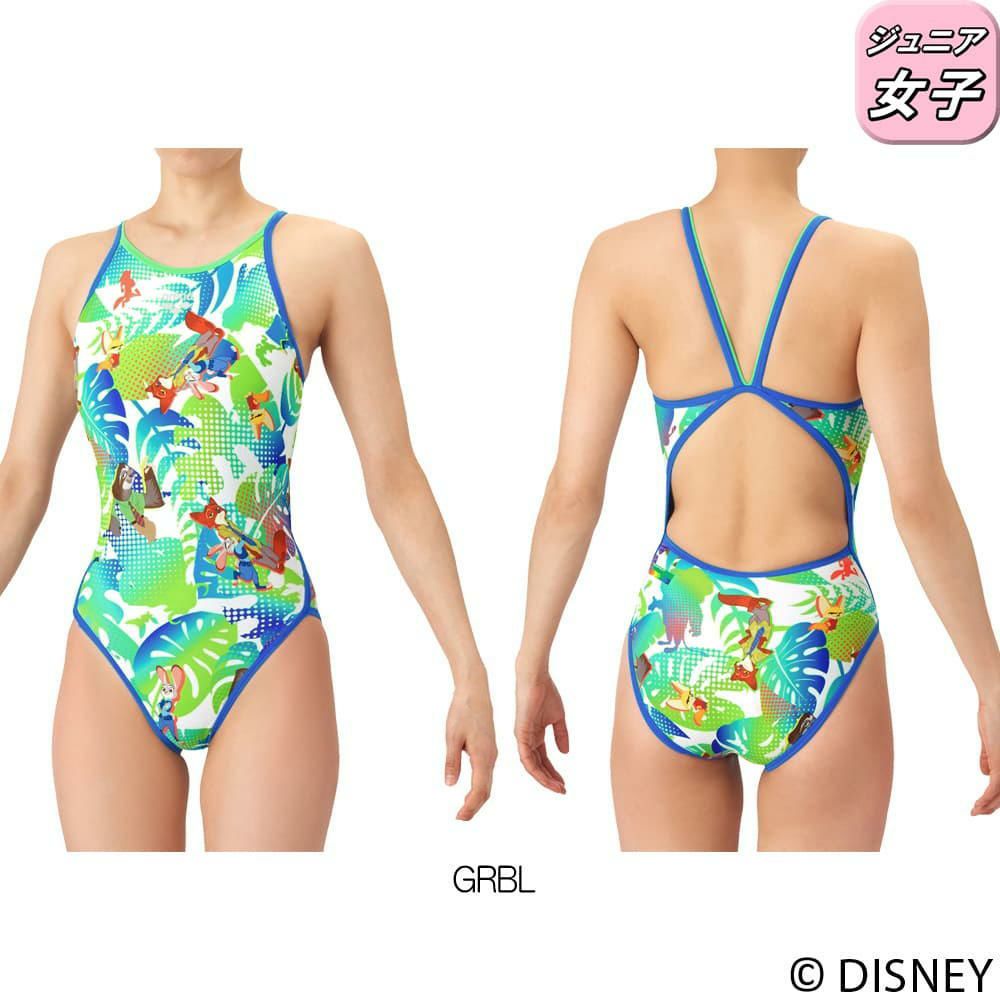 アリーナARENA競泳水着練習用水着ジュニア女子タフスーツディズニー『ズートピア』タフスキンEPトレーニングワンピースオープンバック競泳練習水着2026年春夏モデルAS6SWM56G