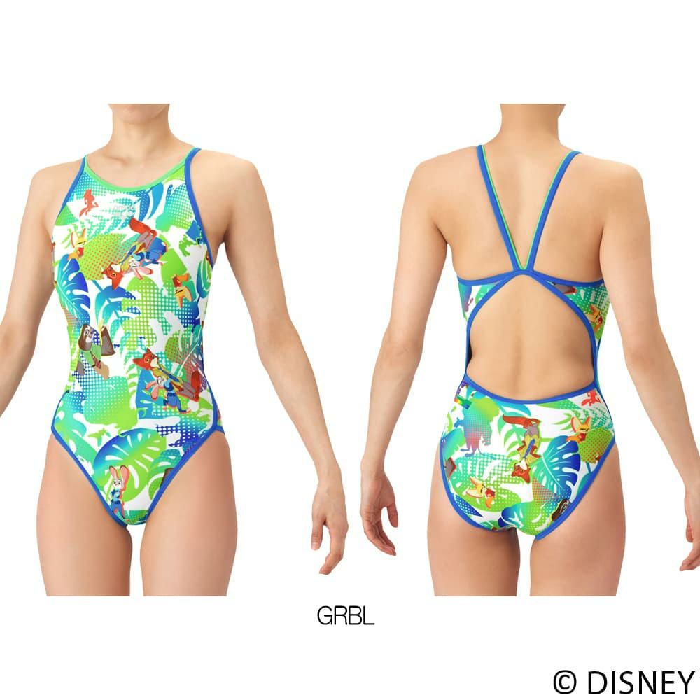 アリーナARENA競泳水着練習用水着レディースタフスーツディズニー『ズートピア』タフスキンEPトレーニングワンピースオープンバック競泳練習水着2026年春夏モデルAS6SWM56L