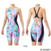 アリーナARENA競泳水着練習用水着レディースタフスーツディズニー『ズートピア』タフスキンEPトレーニングワンピーススパッツオープンバックハーフレッグオールインワン競泳練習水着2026年春夏モデルAS6SWM57L