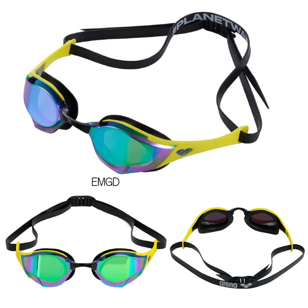 アリーナARENA水泳コブラエッジレーシングゴーグルミラーレンズクッションタイプWA承認モデルスワイプくもり止め競泳AS5FGG00U