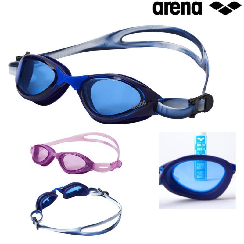 アリーナARENA水泳【アリーナウォーボ】フィットネスゴーグルクリアレンズクッション付きリノンくもり止めマルチカラーベルト2026年春夏モデルAS6SGG44U