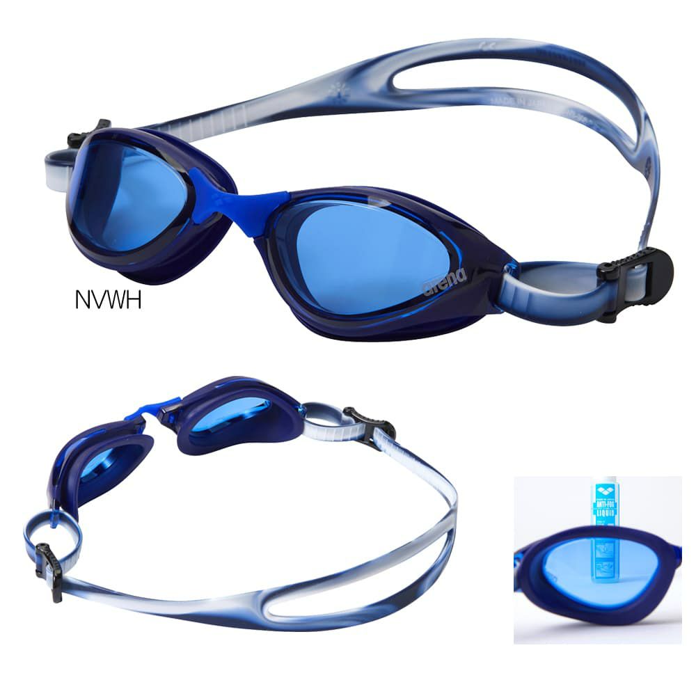 アリーナARENA水泳【アリーナウォーボ】フィットネスゴーグルクリアレンズクッション付きリノンくもり止めマルチカラーベルト2026年春夏モデルAS6SGG44U