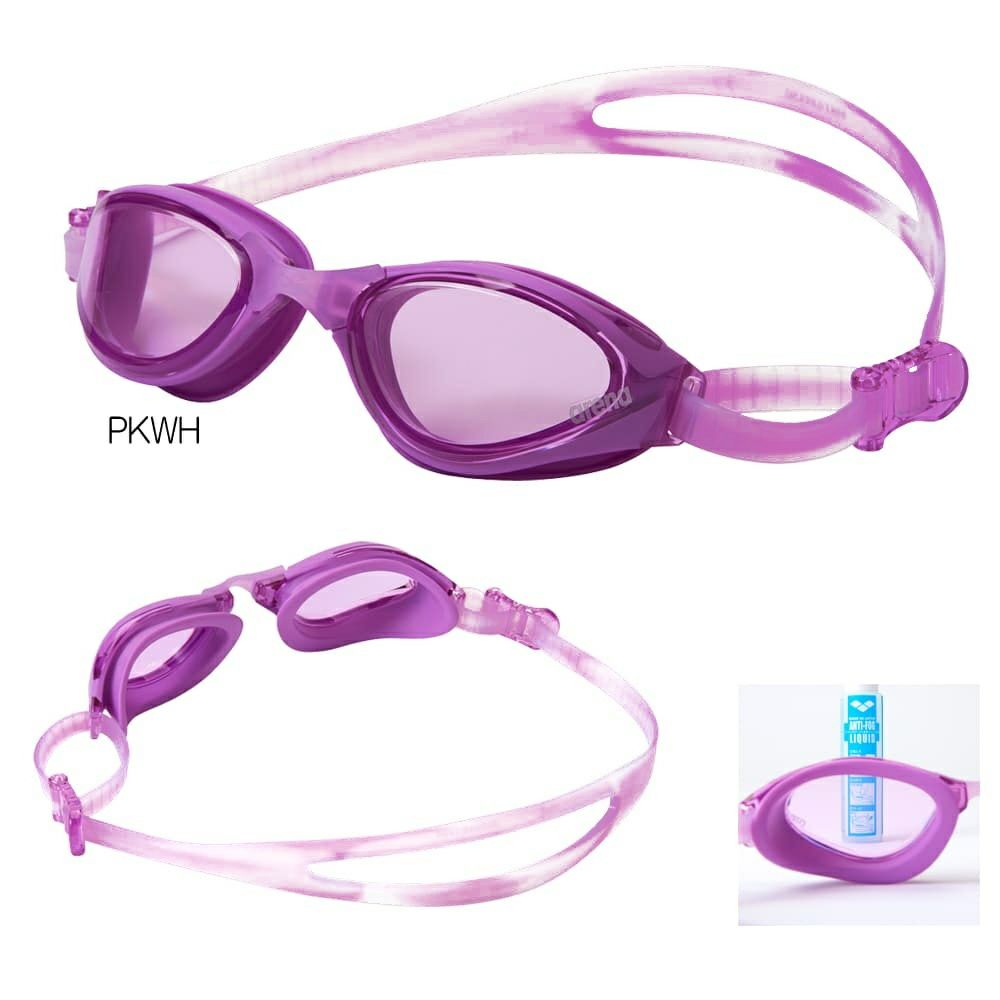 アリーナARENA水泳【アリーナウォーボ】フィットネスゴーグルクリアレンズクッション付きリノンくもり止めマルチカラーベルト2026年春夏モデルAS6SGG44U