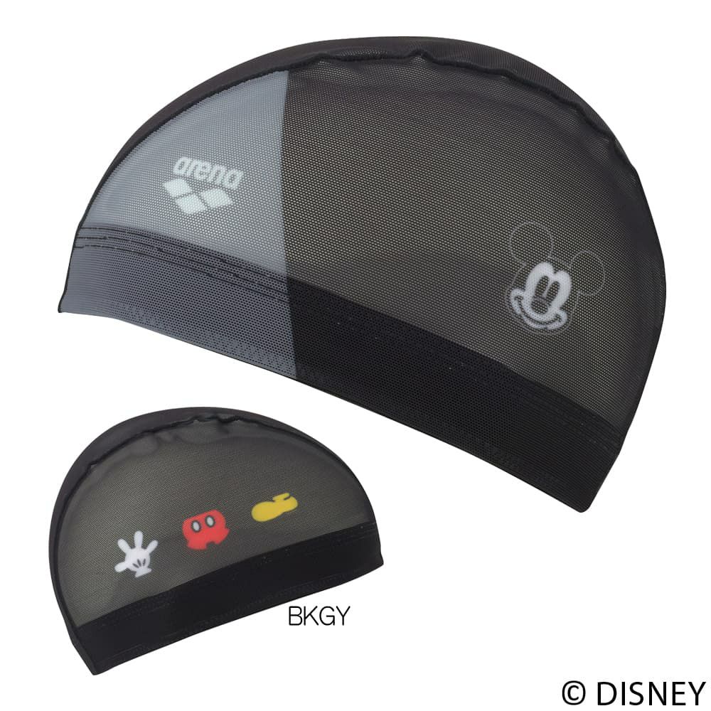 アリーナARENA水泳ディズニー“ミッキー”“ドナルド”“ミニー”“デイジー”メッシュキャップ昇華プリント水泳小物2026年春夏モデルAS6SSC81U