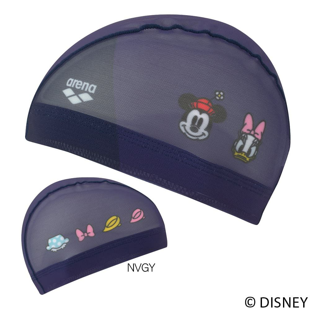 アリーナARENA水泳ディズニー“ミッキー”“ドナルド”“ミニー”“デイジー”メッシュキャップ昇華プリント水泳小物2026年春夏モデルAS6SSC81U