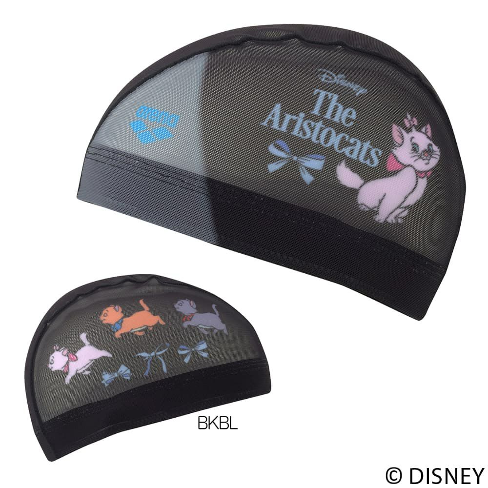 アリーナARENA水泳ディズニー『おしゃれキャット』メッシュキャップ昇華プリント水泳小物2026年春夏モデルAS6SSC82U