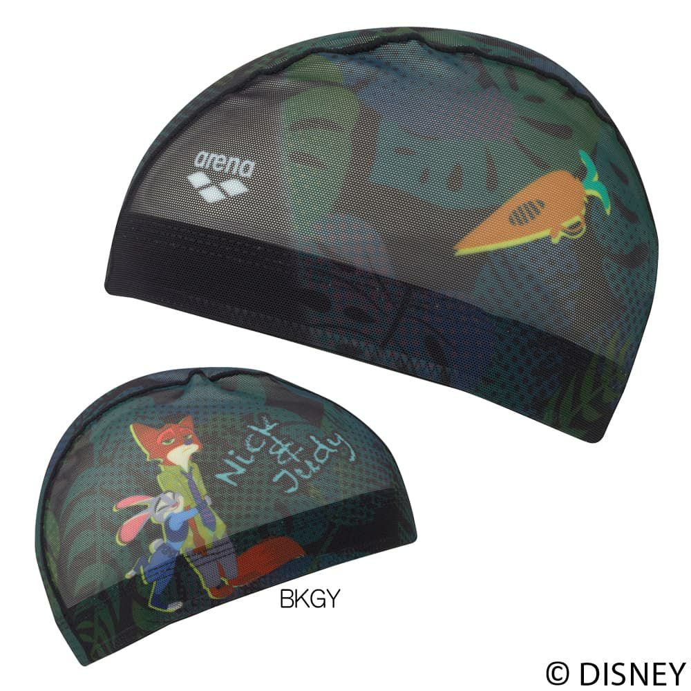 アリーナARENA水泳ディズニー『ズートピア』メッシュキャップ昇華プリントスイムキャップ水泳帽水泳小物2026年春夏モデルAS6SSC83U