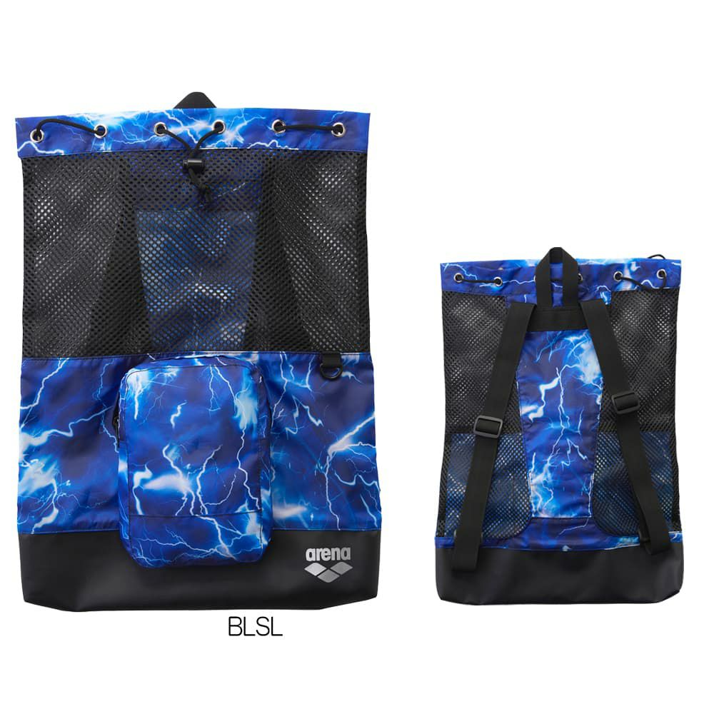 アリーナARENA水泳アリーナくんSTORMCLOUDSメッシュバックパック総柄2026年春夏モデルAS6SBP16U