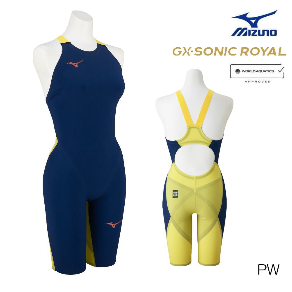 ミズノ競泳水着レディースGXSONICROYALPWWA承認モデルハーフスーツ布帛素材競泳全種目短距離～中・長距離選手向き