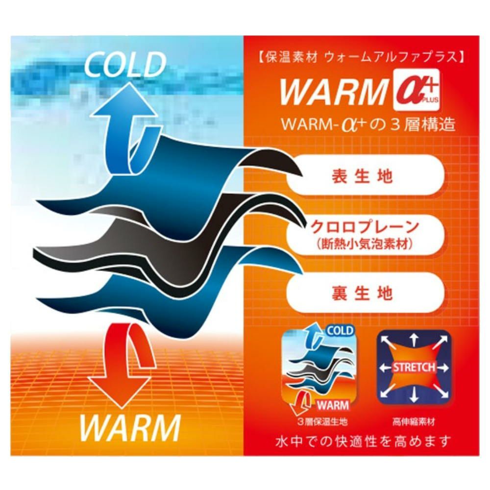 FORCUSαフォーカスアルファ男性用メンズ保温水着メンズショートジョンASJ-2301