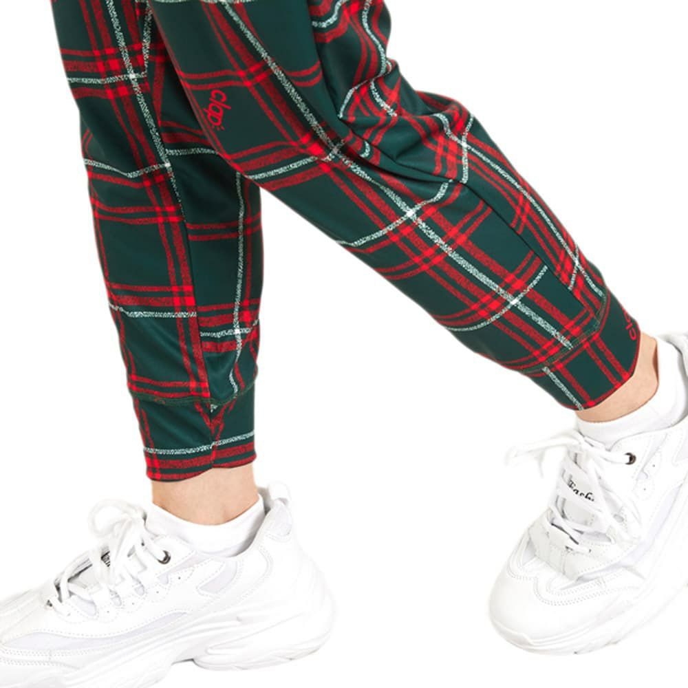 クラップCLAPホーリーチェッククロップドパンツレディーススポーツアパレルトレーニングフィットネス女性CE25033