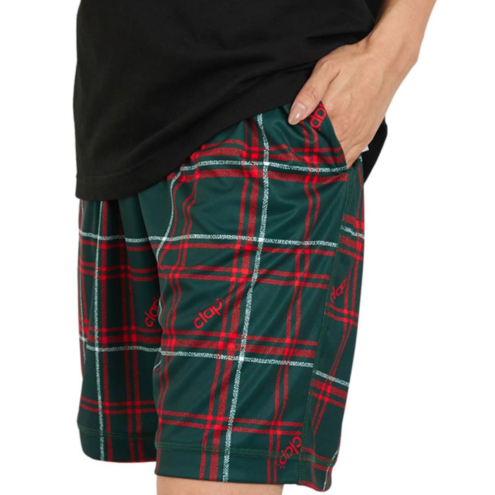 クラップCLAPホーリーチェックハーフパンツレディーススポーツアパレルトレーニングフィットネス女性CH25014